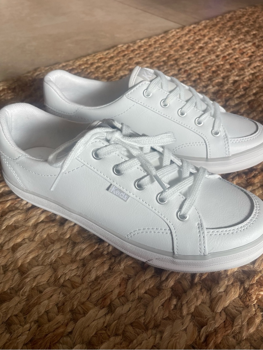 Keds White Leather Center III Sneakers